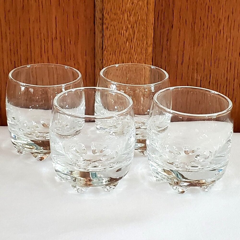 4 Bormioli Rocco Galassia Schnapps Shot Glasses 2.25" made in Italy 2 oz